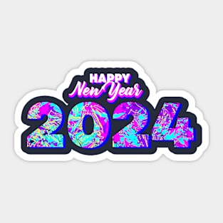 Visionary 2024: Embrace the Future with Vibrant Designs! Sticker